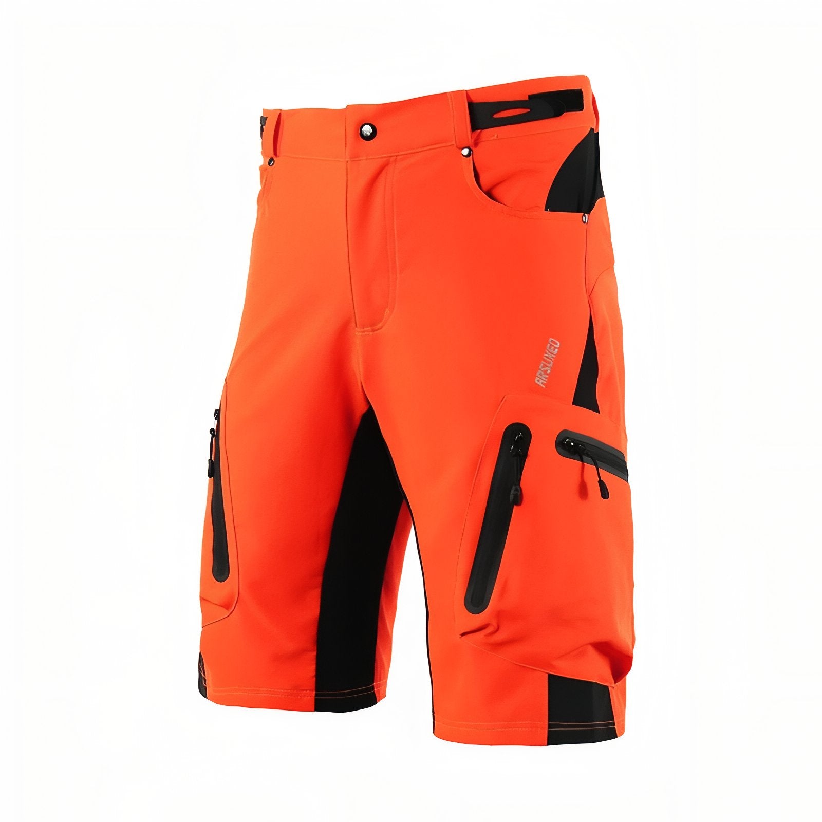 Short de Randonnée Homme Avec Poches - Orange Fluo