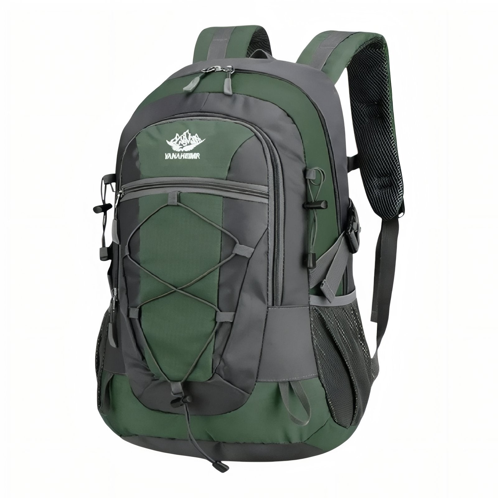 Sac à Dos Léger Pour Randonnée 30L - Vert Foncé et Gris