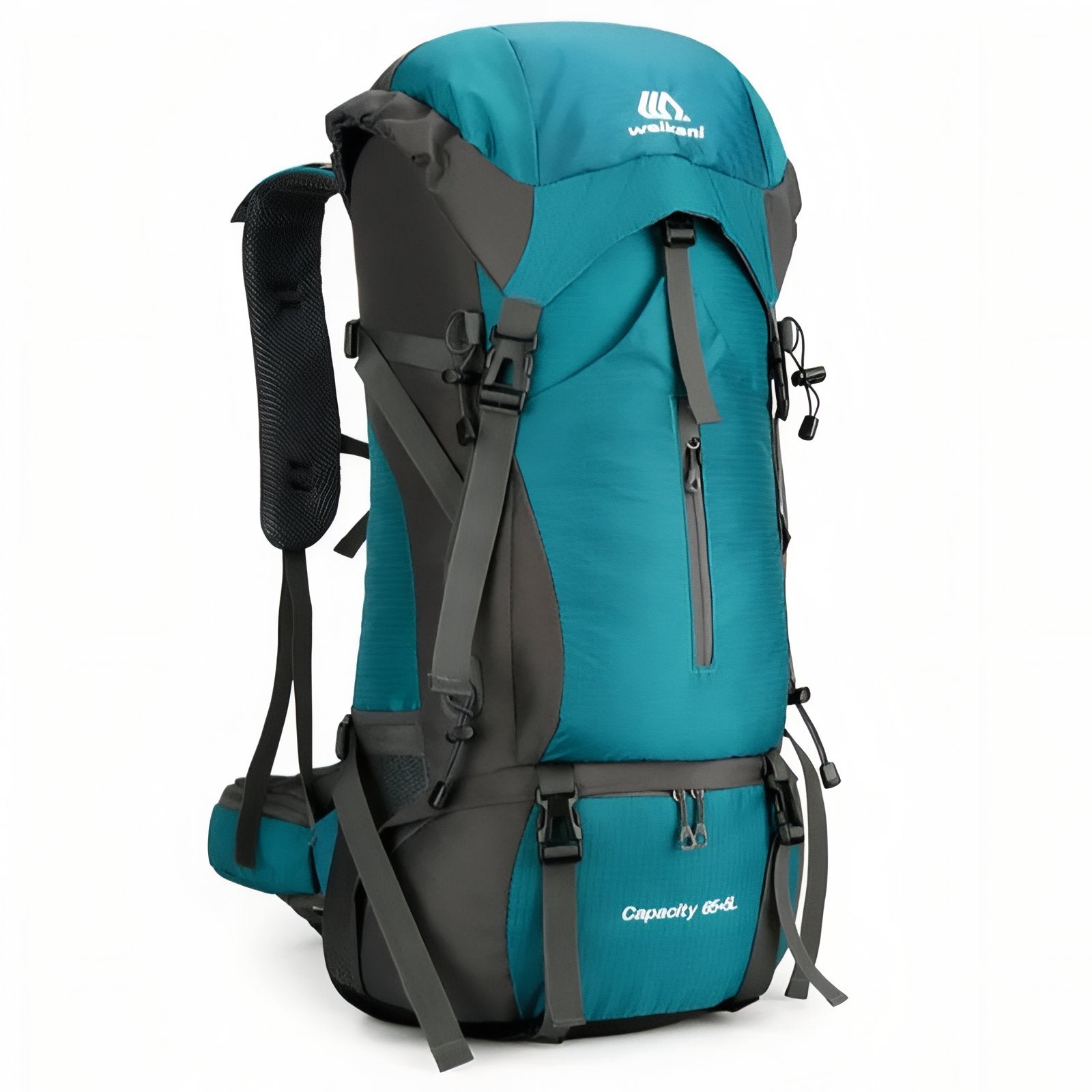 Sac à Dos Rando Avec Protection Pluie 70L sac à dos de côté - Turquoise et Noir
